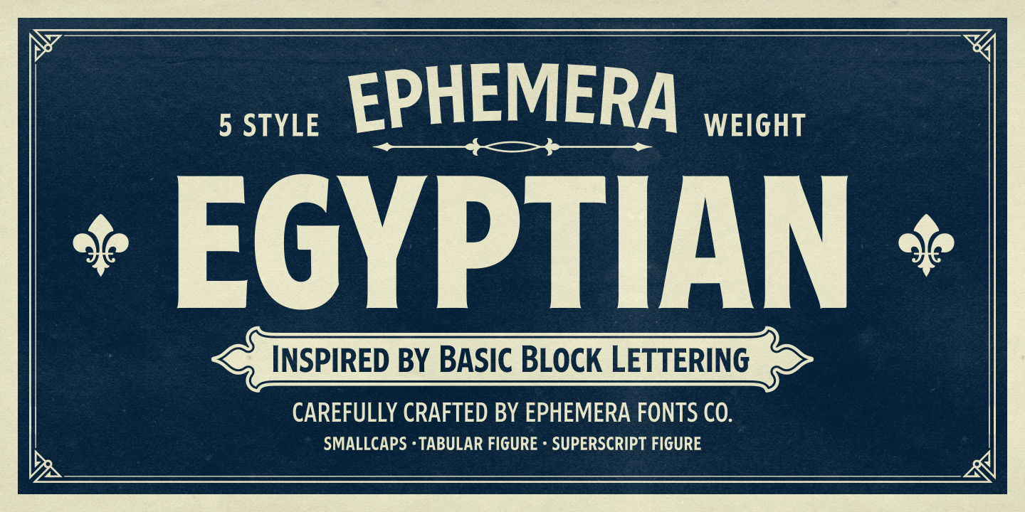 Schriftart Ephemera Egyptian